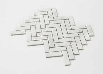 Carrara Matt Small Herringbone-CARRARA-Mosaic Mode