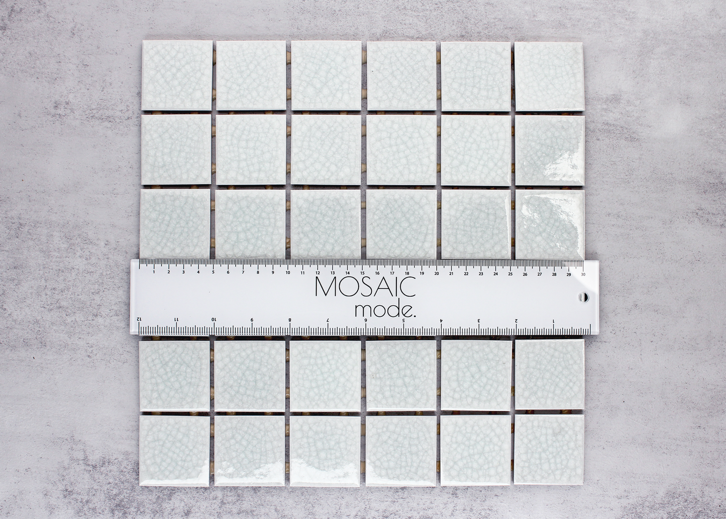 Silver Satin Craquelle Gloss Square-CRAQUELLE-Mosaic Mode