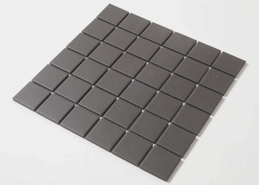 Black Unglazed Medium Square-UNGLAZED-Mosaic Mode